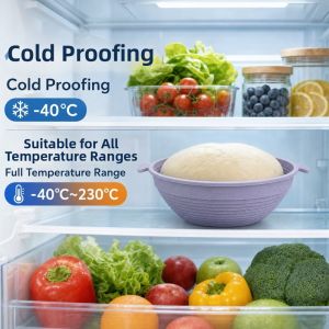 PYA94 Silicone Foldable Bread Proofing Basket Non-Stick Heat-Resistant Bread Fermentation Basket Baking Tools Food Grade Sourdough Bread Baking Bowl Home Baking