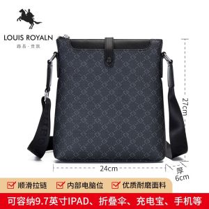 Louis Noble European and American big-name light luxury handbag mens horizontal business large-capacity computer bag casual briefcase 【JYUE】