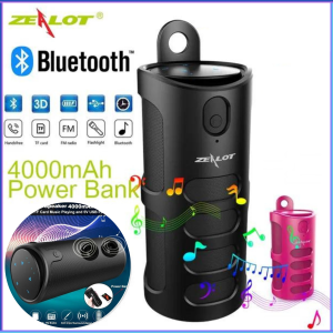 PENGIRIMAN CEPAT ZEALOT Bluetooth Speaker dengan Powerbank 4000mAh S8 / speaker bluetooth full bass mini outdoor portable suara kencang keras kecil