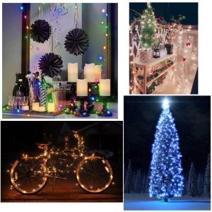 (Chọn Màu-Kèm Pin) Đèn Led Đom Đóm Xài Pin 5 Mét 50 Bóng Fairylight Trang Trí Quán Cà Phê Nhà Cửa Tiệc Noel Tết