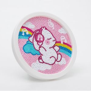 Kids diy toy Diamond Painting Set Diamond Sticker  Round Frame Handmade Arts & Crafts 3D Cartoon Princess Sticker Girl Toy Gift