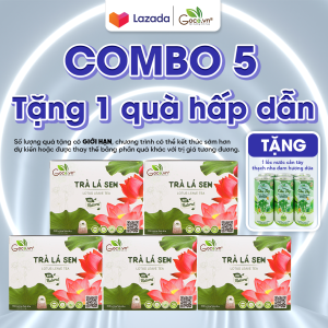 Combo 5 hộp Trà lá sen túi lọc Goce  - 5x40g