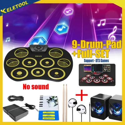 Electronic drum pad Electronic drum set Small size USB roll up silicone drum pad Foldable electronic drum rolling pad