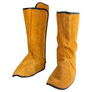 Cowhide Welding Spats Welding Boot Cover Flame Resistant Welding Protective Shoes Cover