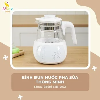 Moaz BéBé MB – 002 bình đun nước thông minh phiên bản mới 2024 bảo hành chính hãng 12 tháng