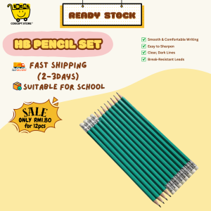 Ideal Concept Store | Pensel HB 12pcs Borong | Pensel Tulisan & Lukisan | Alat Tulis Sekolah & Pejabat