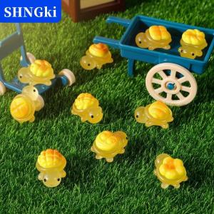 SHNGki Dạ quang nhựa bánh mì rùa 10PCS Đồ trang trí thu nhỏ cho vườn Bonsai trang trí cảnh cổ tích