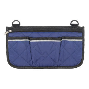 Waterproof Wheelchair Stroller Side Storage Bag Multi-Pocket Armrest Pouch With Reflective Strips For Daily Essentials Supplies Storage