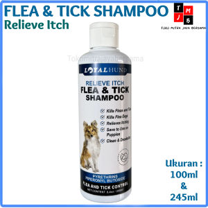 Flea & Tick Shampoo Hewan Anjing Kucing Peliharaan Anti Kutu dan Jamur Shampo Sampo 100ml 245ml