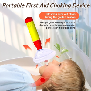 【Newly Upgraded】Portable First Aid Choking Device Outdoor Home Emergency Airway Suction Kit With Heimlich Assist Function