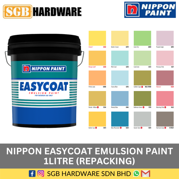 NIPPON EASYCOAT EMULSION PAINT 1L (REPACK) / GRIN EMULSION PAINT 1L ...