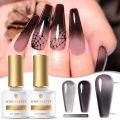 BORN PRETTY 7ML Thermal Jelly Nude Nail UV Gel Color-changing Temperature Soak Off Nail Art Gel Polish UV Gel Varnish. 