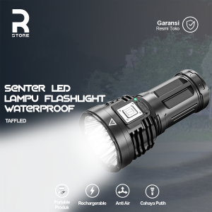 Senter LED 60 Watt + 20 Watt Xenon Senter Led 5 Mode LED Multi-fungsi Luar Ruangan Lampu Terang Octa-core Senter Led Jarak Jauh USB Isi Ulang Daya - SENTER LED