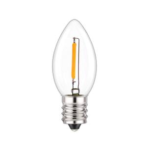 25pcs LED Edison Bulb Vintage 0.5W E12 C7 LED Filament Bulb Mini Decorative Candle Glass Bulb Retro Warm White Dimmable Lamp Bulb for Garden Party Christmas