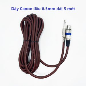Dây Canon XLR Cái ra Jack 6.5mm  dây dùng cho Micro Karaoke chuyên dụng
