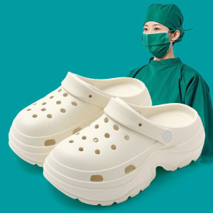 [Free Shipping] Surgical Room Slippers New Style For Staff WomenS Outdoor Wear Height-Increasing Thick-Soled EVA Clogs WomenS Outdoor Sandals