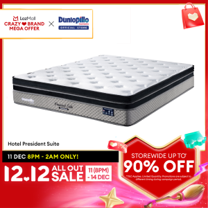 Dunlopillo Classic President Suite  13Inch (33cm) SilverCool Individual Pocketed Spring Mattress (Hotel Collection) Tilam Queen/ King 冷床 袋装弹簧床 双人床