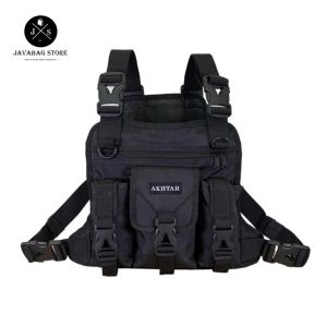 Tas dada Chestbag Pria Akhtar Hitam Hijau army Pelindung dada bermotor