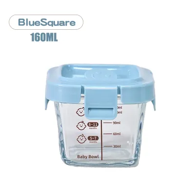LAKOE 3pcs/Set Wadah Mpasi Bayi Kaca Tempat Makan Bayi Baby Food Container