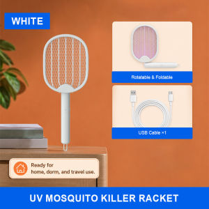 SG [2026 NEW] Foldable Mosquito Racket UV Insect Killer USB Rechargeable Electric Mosquito Swatter Handheld Portable Fly Swatter Trap For Household
