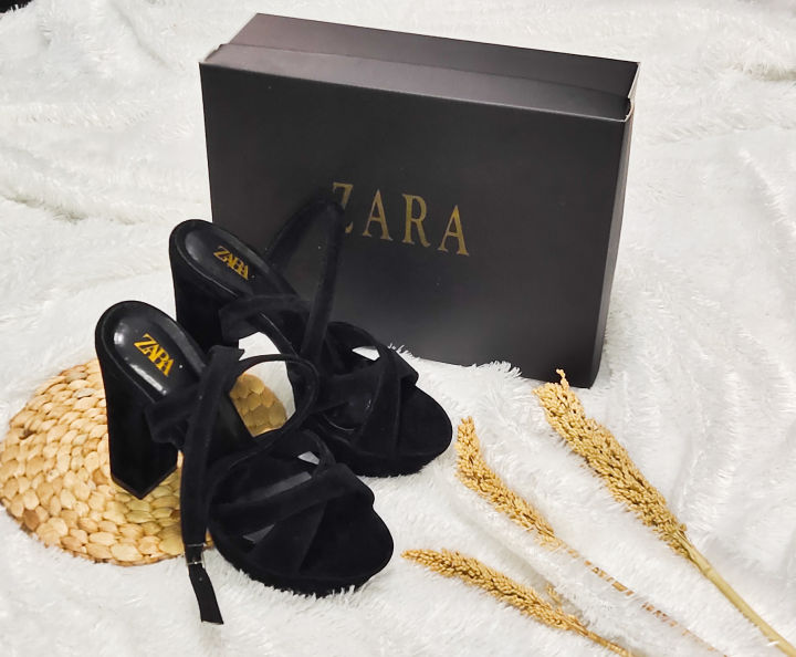 Heels Zara Suede Simple 13cm Terbaru High Heels Kenzara Lazada