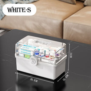 NEST Medicine Box Large First Aid Kit Medicine Storage Box Transparent Portable Family Medicine Organizer Box Container