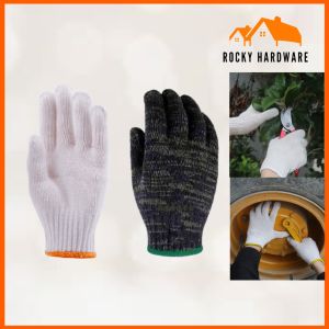Safety Cotton Gloves 1 Pair/2 Pcs - Working Gloves For Construction Gardening Fishing