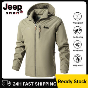 【2-3 Days Arrive!!!】Jeep Spirit Jacket Water Proof Fashion Jacket Outdoor in Black (M-3XL)