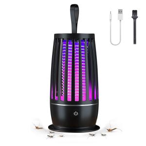 Fly Zapper 3000V/5W Fly Killer LED Mosquito Lamp Light Bug Zapper Electric Fly Zapper Portable Fly Catcher Hangable Insect Killer Fruit Fly Trap Indoor Outdoor for Home Camping Patio