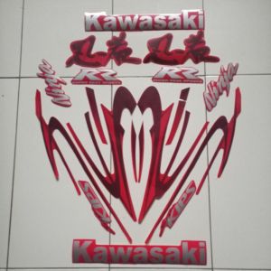 stiker striping motor kawasaki ninja RR 2011 merah