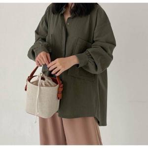 Niki Shirt - Kemeja Oversize 2 Pocket - Kemeja Linen - Crinkle Linen Shirt - Kemeja lengan panjang