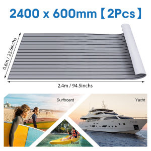 95x24" EVA Foam Marine Flooring Boat Sheet Non-Skid Yacht Teak Boat Decking Sheet Carpet 6mm Faux Teak Boat Decking Sheet