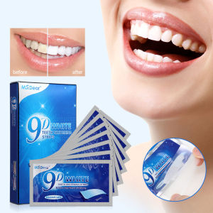 Hailicare 7Pair 9D Teeth Whitening Strips Mint Scented Teeth Cleaning Teeth Whitening Protect Gums Removing Tea Stain Coffee Stain Pigment Teeth Dental Plaque Oral Care for Adults Man and Woman