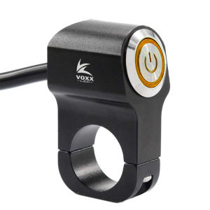 Saklar LED Stainless Stang Motor Tombol On Off Push Button Switch Besi