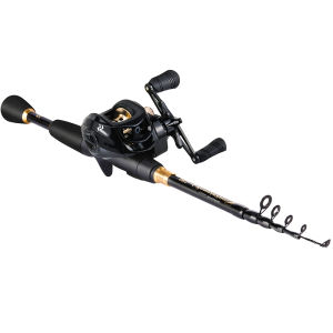 Joran Pancing Kombo Joran Pancing Telescopic IS Tongkat Memancing Berpergian 1.8M 2.1M 2.4M dengan Reel AR Baitcasting 18 + 1BB Air Tawar dan Laut