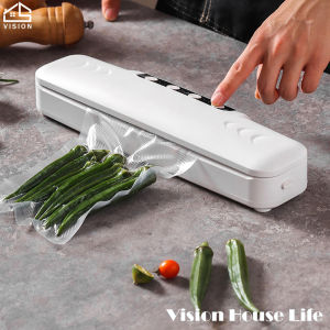 Vision Automatic Vacuum Sealer Food Package Sealing Machine Electric Fresh Food Saver with 10Pcs Storage Bags Business Vacuum Pumping Machine