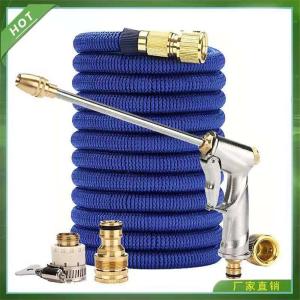 JUWE 50FT/75FT/100FT household small high pressure car wash car wash brush hose watering nozzle set Fast delivery