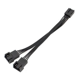 2Way สายลั่นชัตเตอร์พัดลมคู่แบบซิงโครไนซ์ตัวแยกพัดลม Pwms 4Pin ระบายความร้อนอัจฉริยะสำหรับผู้ที่ชื่นชอบฮาร์ดแวร์พีซี