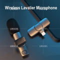 K8 Mikrofon Nirkabel Wireless Pasang dan mainkan Lavalier Mic Portabel Audio Video pembuatan Rekaman HP Klip Android Mic Wireless USB Type C. 