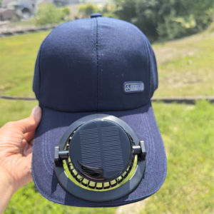 Solar Charging Fan Cap Outdoor Mountain Climbing Large Brim Fishing Cap Sun Protection and Outdoor Leisure