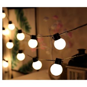 Dây Đèn Led Pingpong KHÔNG CHỚP Dài 5 Mét 16Bóng 20Bóng Có phích nối Trang Trí SIZE 5CM
