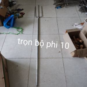 FREESHIP MAX-CAM KẾT GIÁ TỐT-Xiên nướng lắp ráp dài 200cm phủ bì/ Xiên nướng heo sữa cán nối dài/ Xiên được thiết kế lắp ráp có ốc xoáy lắp ráp với nhau cán cầm dài 160cm làm bằng ống kẽm không dỉ