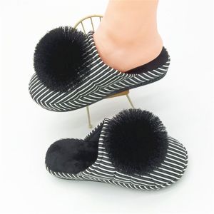 Free Shipping WomenS Winter Cotton Slippers Thick-Soled Warm Plush For Indoor Use Non-Slip Cute Korean Style Suitable For Couples