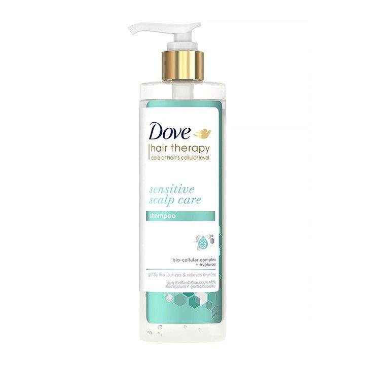 DOVE Hair Therapy Serum Sensitive Scalp Care Shampoo 380ml. โดฟ แฮร์ เ ...
