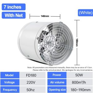 4/6/7/8/10/12" Powerful Exhaust Fan Kitchen Household Smoke Exhaust Ventilation Fan Kipas Ekzos fan Extractor Fan