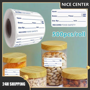 500pcs/roll Food Labels for Catering Food Date Storage Labels Food Safety Date Sticker