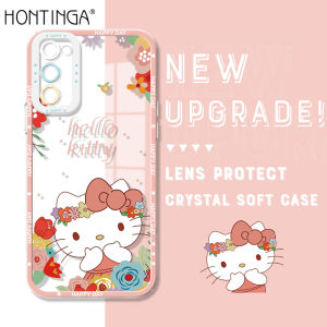 Hontinga Casing Case For Samsung Galaxy S22 S23 Ultra 5G S21 Ultra S22 Plus 5G S22+ 5G S21 plus S21 FE 5G S20 FE 5G Case Transparent Clear Case Hello Kitty Soft Silicone Full Cover Shockproof Rubber Cases Back Cover Phone Casing Softcase