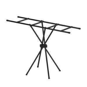 TTO ไม้แขวนเสื้อ ราวตากผ้า ราวแขวนผ้า รูปตัว X พับได้ พกพาสะดวก โครงเหล็ก สีดำ/สีขาว รับน้ำหนัก 50 กก. ตากได้ 20+