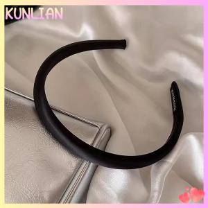 [KUNLIAN] Cổ Điển Rắn Màu Kem Hairband Satin Lụa Tóc Ban Nhạc Mũ Nón Cho Phụ Nữ Cô Gái Thời Trang Tóc Hoops Headbands Phụ Kiện Tóc