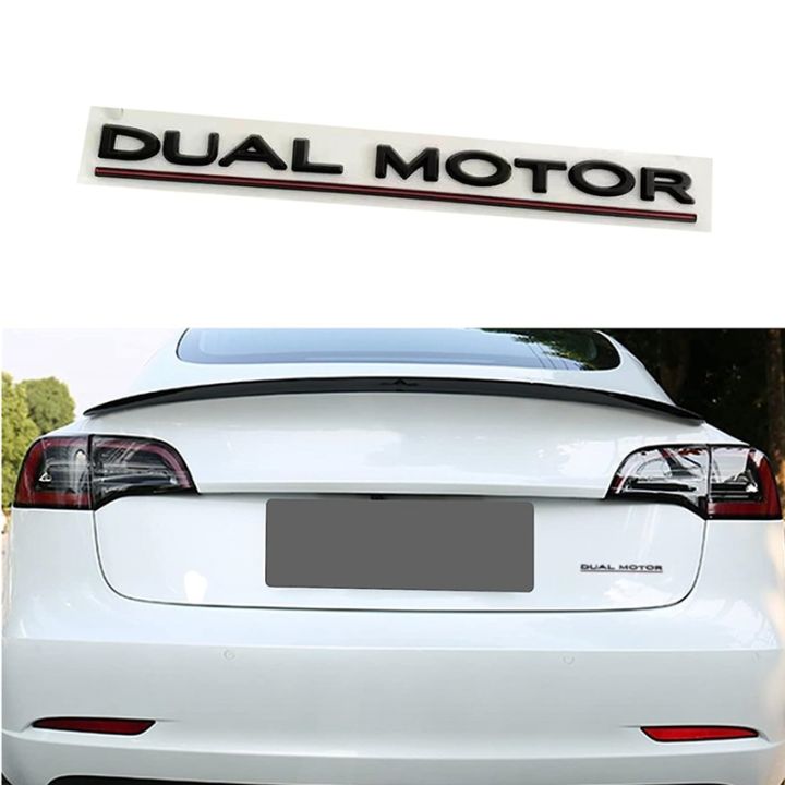 For Model 3 Y X S Dual Motor Emblem - 3D Dual Motor Badge Sticker Decor ...